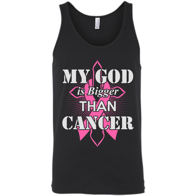 My God Is Bigger Than Cancer Pink Awareness Ribbon T-Shirt & Hoodie | Teecentury.com