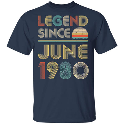 Legend Since June 1980 Vintage 42th Birthday Gifts T-Shirt & Hoodie | Teecentury.com