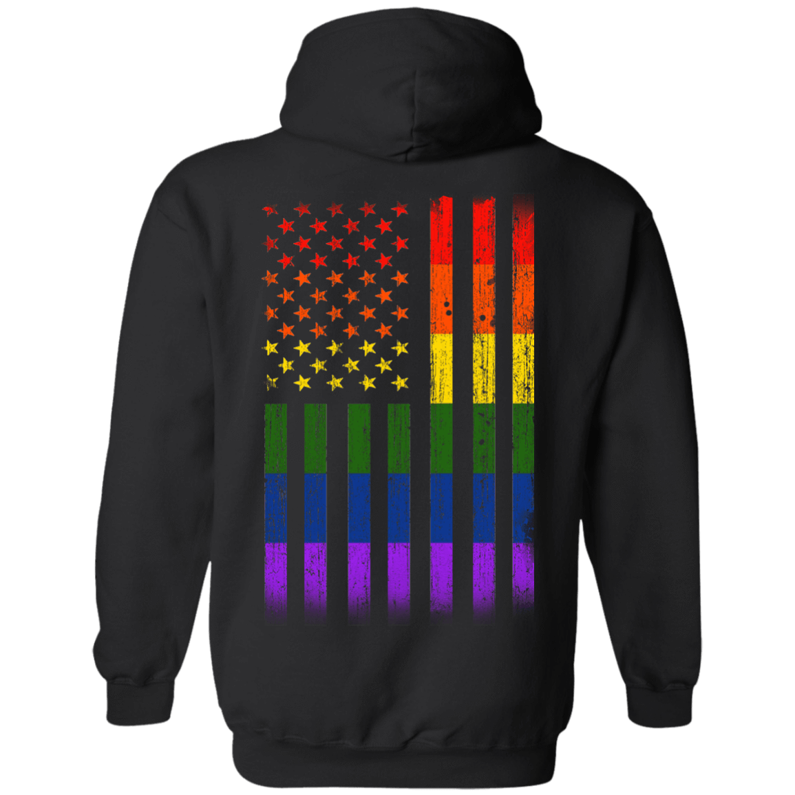 Rainbow Lesbian Gay Pride LGBT America Flag T-Shirt & Hoodie | Teecentury.com