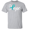 Ovarian Cancer Awareness Teal Ribbon Hope T-Shirt & Hoodie | Teecentury.com