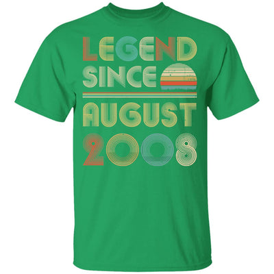 Legend Since August 2008 Vintage 14th Birthday Gifts Youth Youth Shirt | Teecentury.com