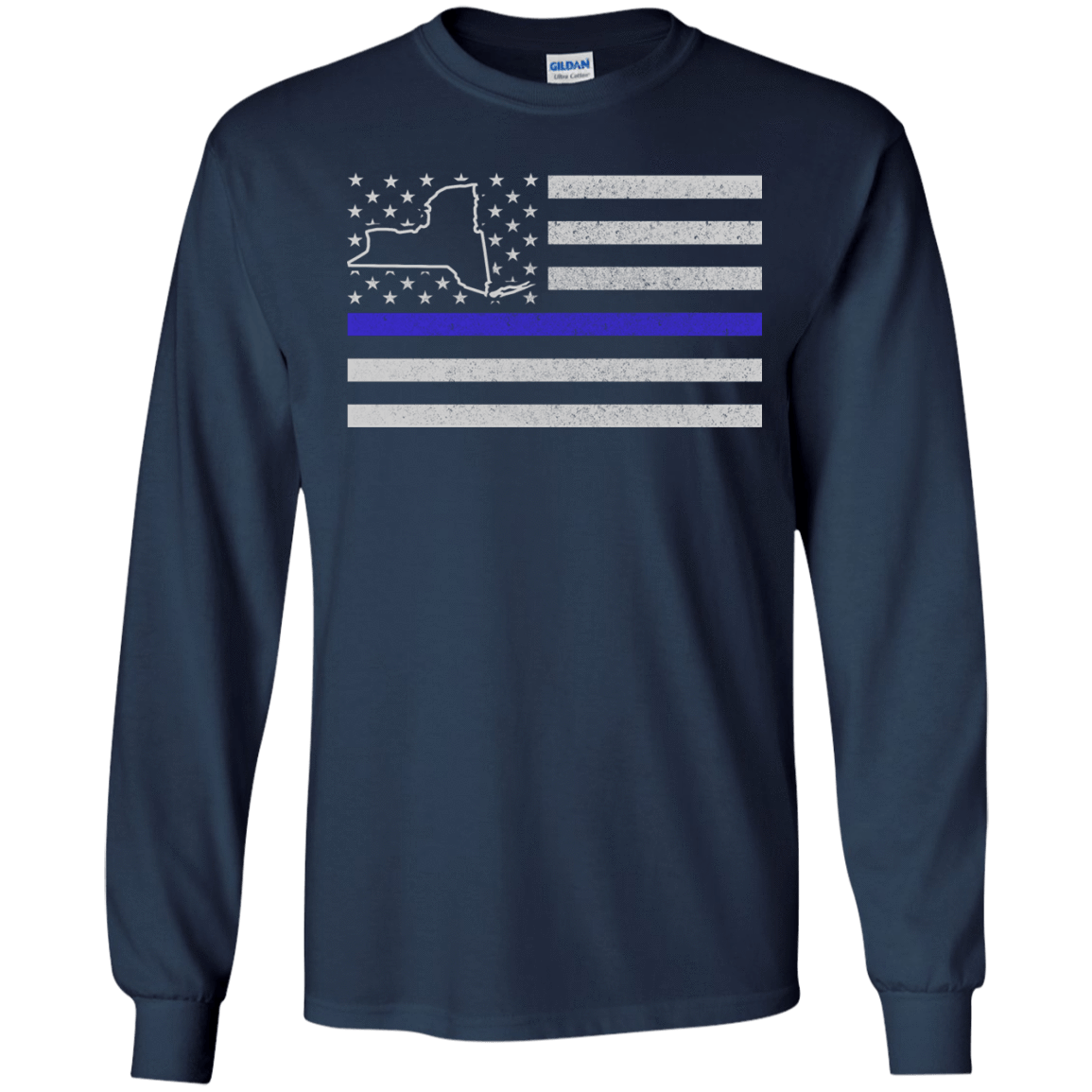 New York Thin Blue Line Police State T-Shirt & Hoodie | Teecentury.com