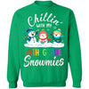 Chillin' With 8th Grade Snowmies Christmas Teacher Gifts T-Shirt & Sweatshirt | Teecentury.com