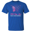 Faith Hope Love Pink Butterfly Breast Cancer Awareness T-Shirt & Hoodie | Teecentury.com