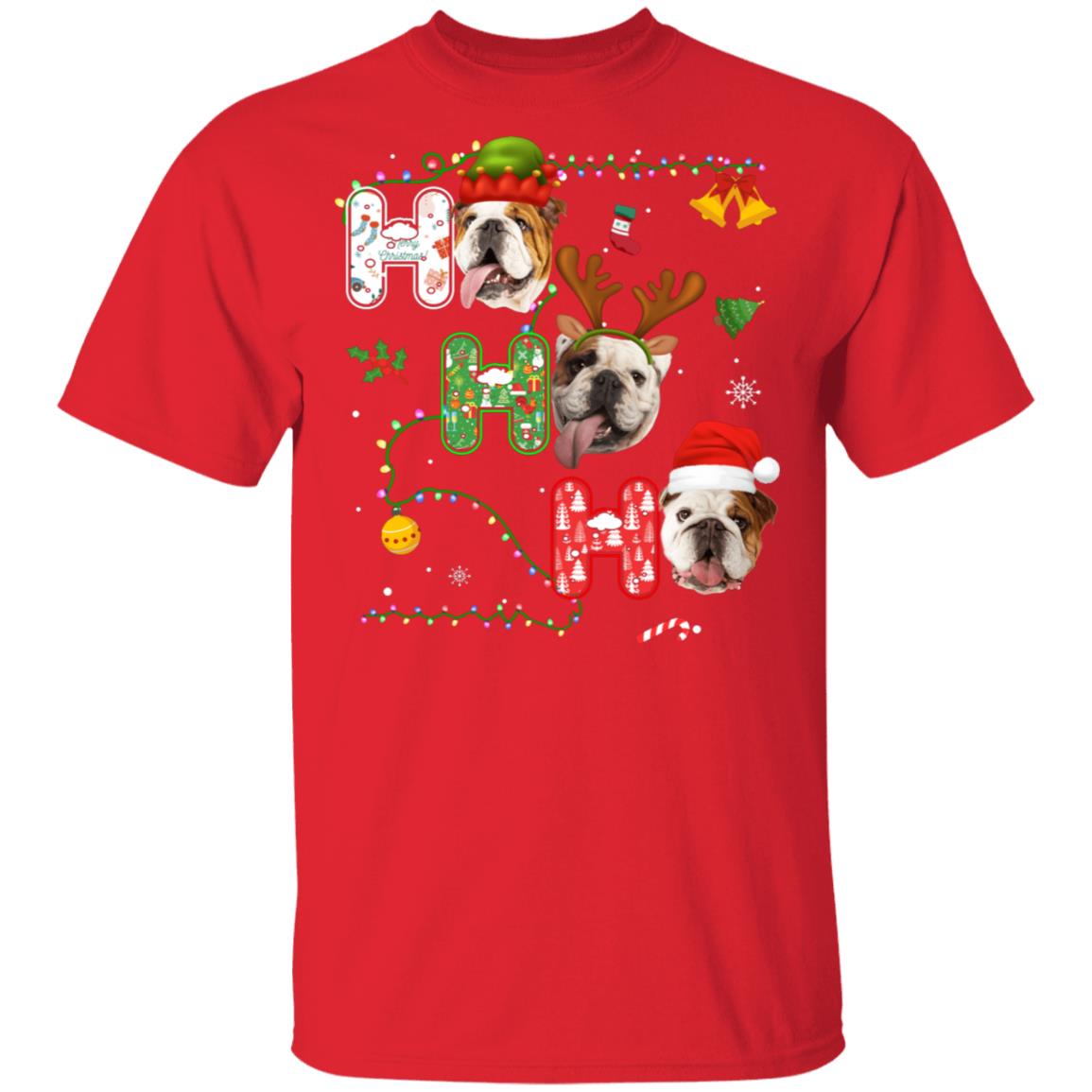 Christmas Ho Ho Ho Bulldog Lover Funny Xmas Gift T-Shirt & Sweatshirt | Teecentury.com