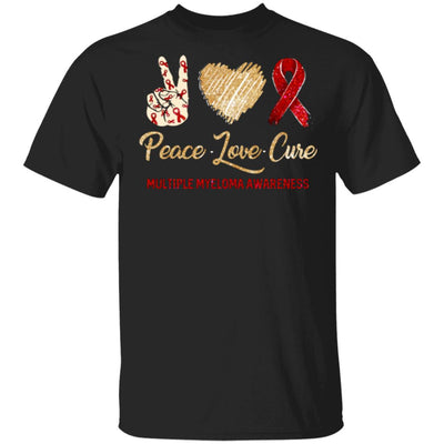 Peace Love Cure Multiple Myeloma Awareness T-Shirt & Hoodie | Teecentury.com