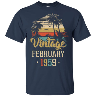 Retro Classic Vintage February 1959 63th Birthday Gift T-Shirt & Hoodie | Teecentury.com