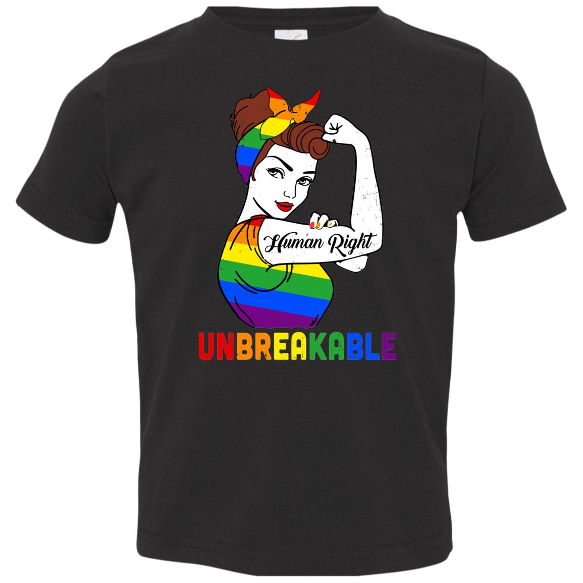 Lady Human Right Unbreakable Rainbow LGBT Pride Month T-Shirt & Hoodie | Teecentury.com