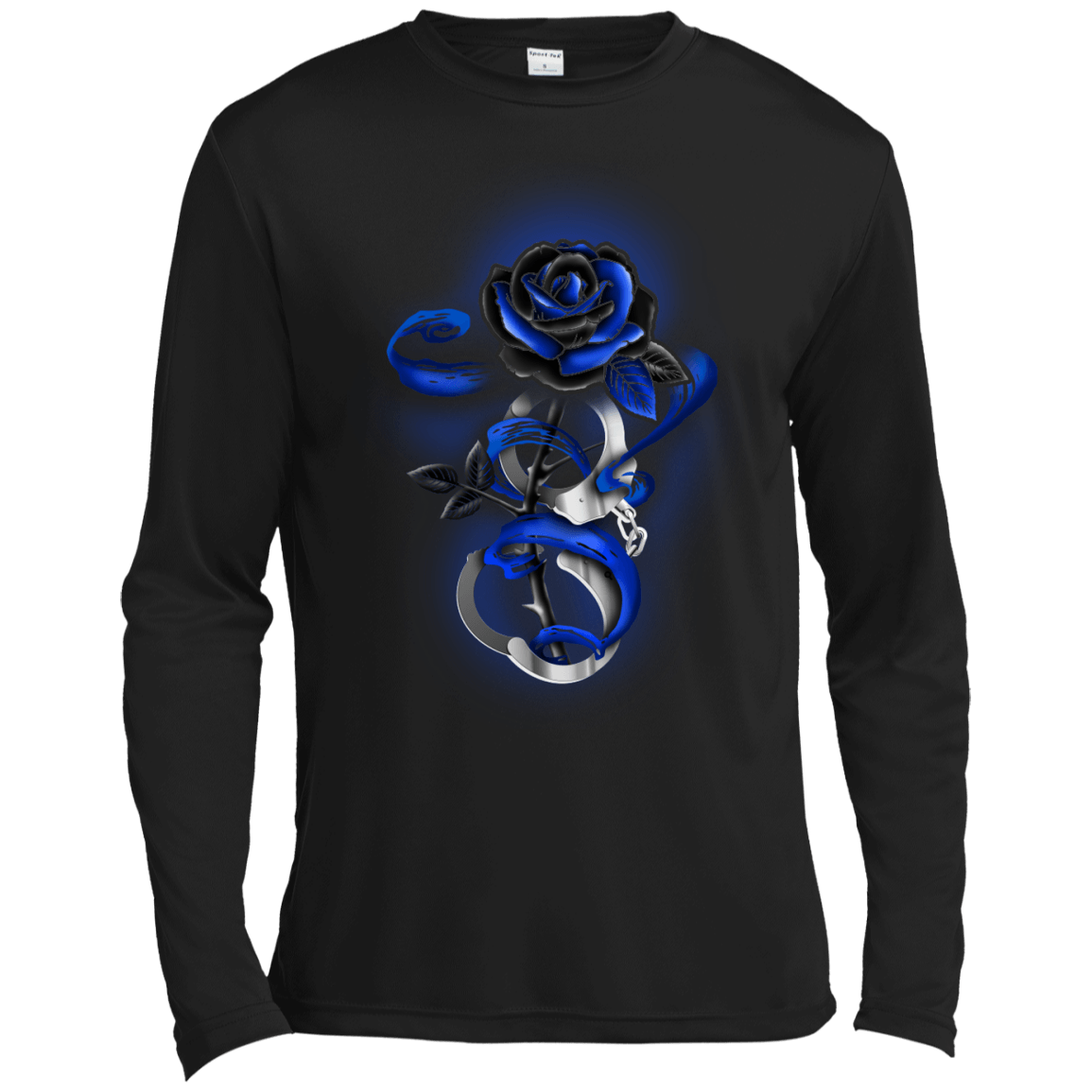 Rose tattoo Police Thin Blue Line T-Shirt & Hoodie | Teecentury.com