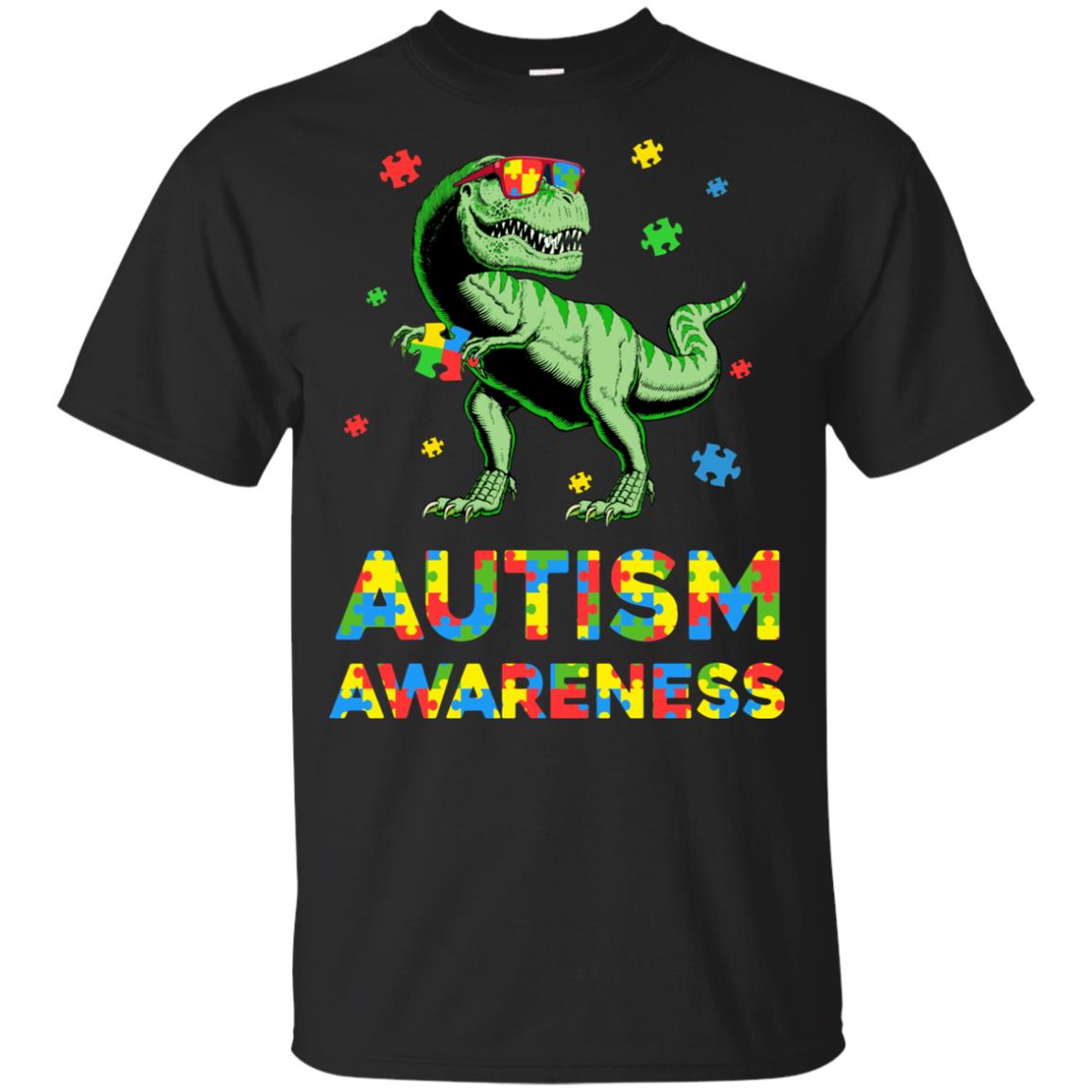 Dinosaur Puzzle Autism Awareness For Boys Girls Youth Youth Shirt | Teecentury.com