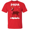 Papa Deer Red Plaid Christmas Family Matching Pajamas T-Shirt & Sweatshirt | Teecentury.com