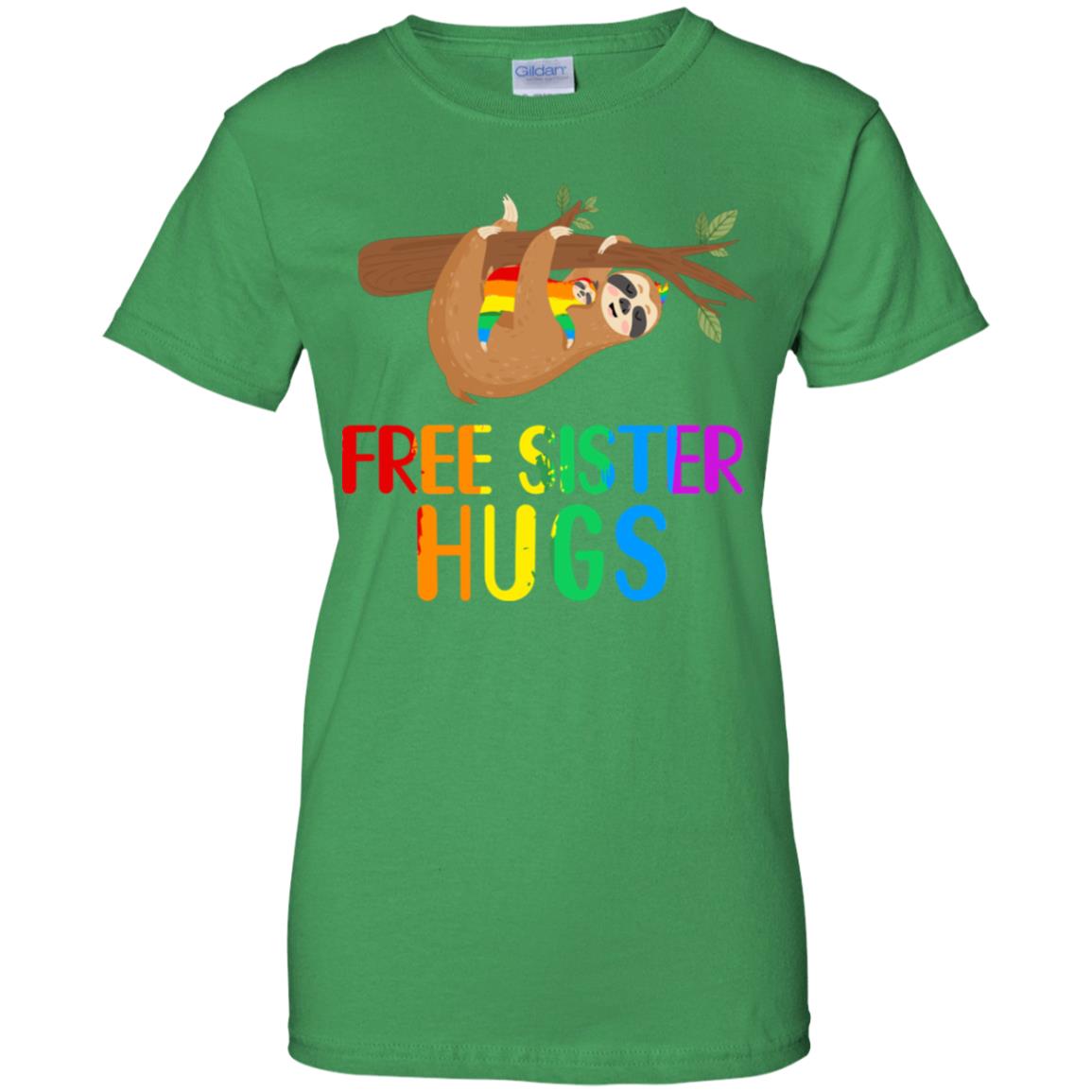 Free Sister Hugs Sloth Rainbow Heart LGBT Pride Month T-Shirt & Hoodie | Teecentury.com