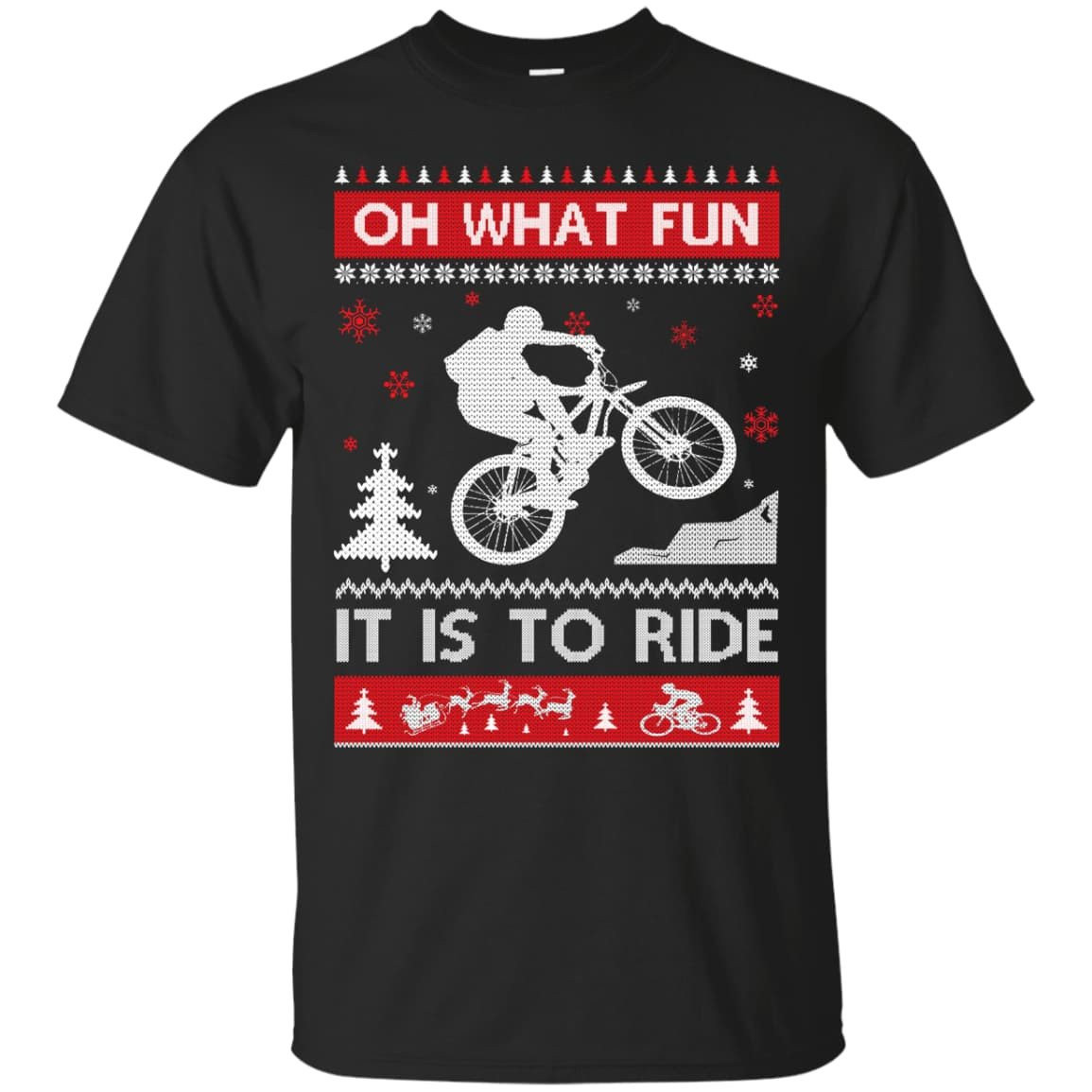 Bicycle Sweater Christmas Oh What Fun It Is To Ride T-Shirt & Hoodie | Teecentury.com