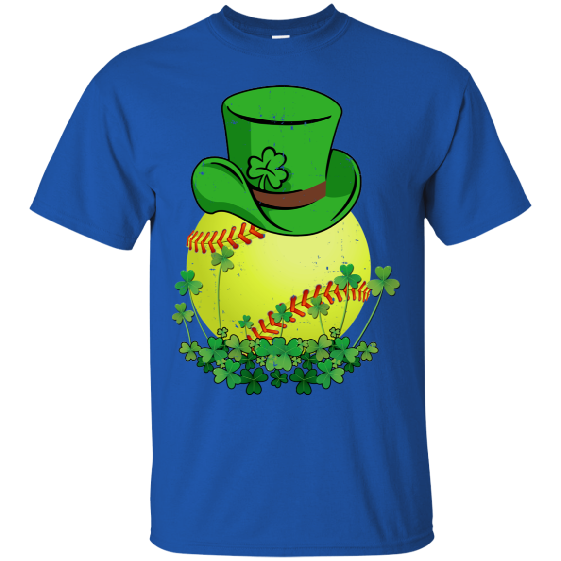 Shamrock Softball Leprechaun St Patricks Day T-Shirt & Hoodie | Teecentury.com