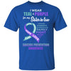 Suicide Prevention I Wear Teal And Purple For My Sister In Law T-Shirt & Hoodie | Teecentury.com
