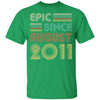 Epic Since August 2011 Vintage 11th Birthday Gifts Youth Youth Shirt | Teecentury.com