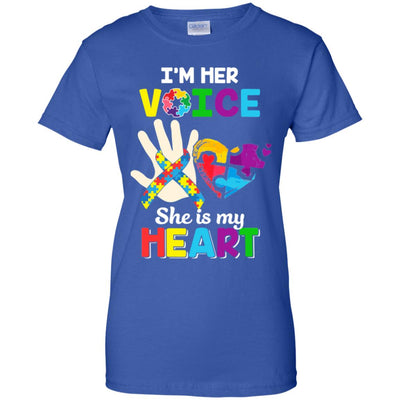I'm Her Voice She Is My Heart Dad Mom Autism Awareness T-Shirt & Hoodie | Teecentury.com