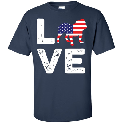 American Flag Dog Pitbull Love T-Shirt & Hoodie | Teecentury.com