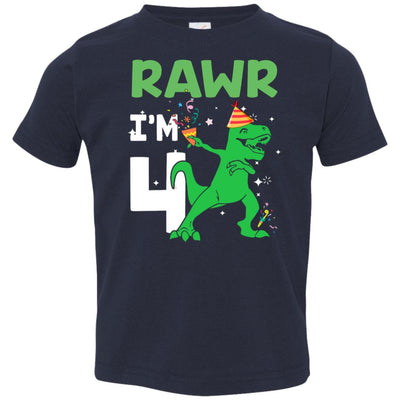 Rawr I'm 4 Birthday Gifts 2018 Dinosaur For Boys Youth Youth Shirt | Teecentury.com