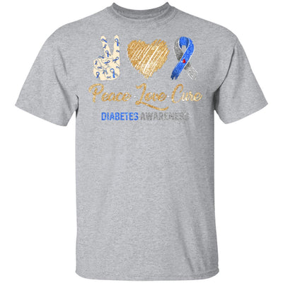 Peace Love Cure Diabetes Awareness T-Shirt & Hoodie | Teecentury.com