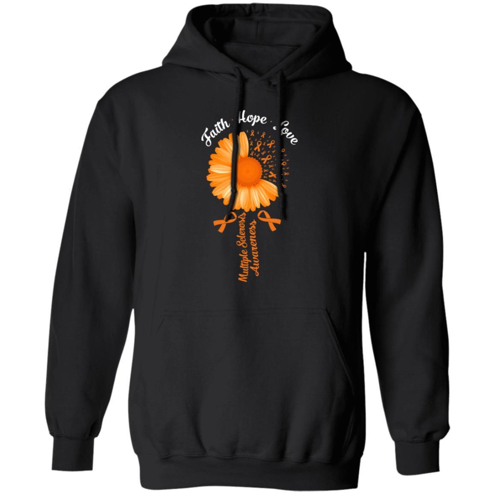 Faith Hope Love Orange Multiple Sclerosis Awareness T-Shirt & Hoodie | Teecentury.com
