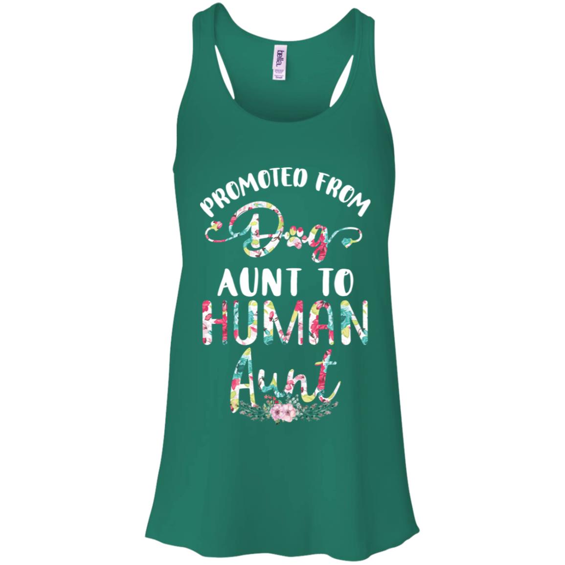 Floral Promoted From Dog Aunt To Human Aunt Gift T-Shirt & Tank Top | Teecentury.com