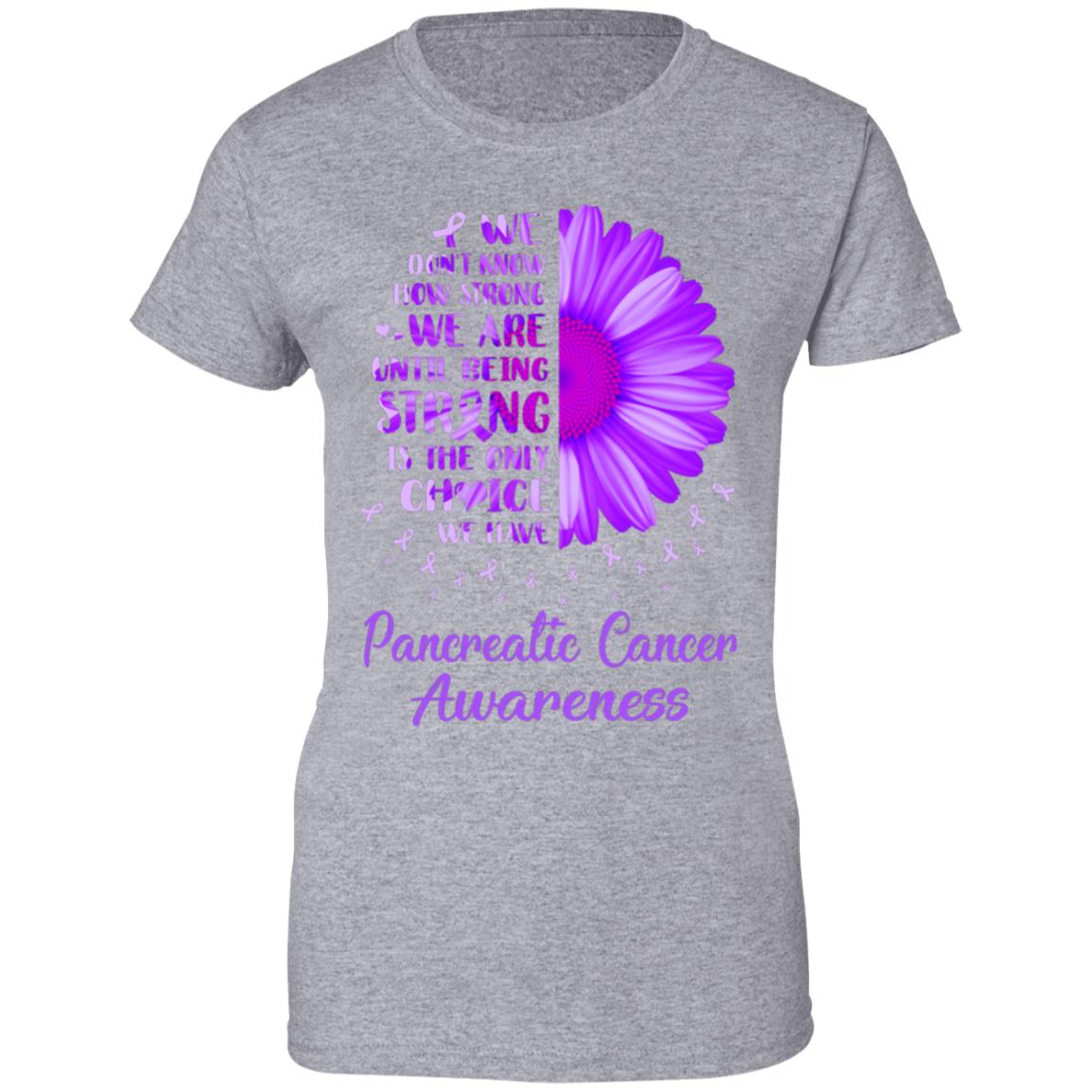 Being Strong Daisy Flower Purple Pancreatic Cancer T-Shirt & Hoodie | Teecentury.com