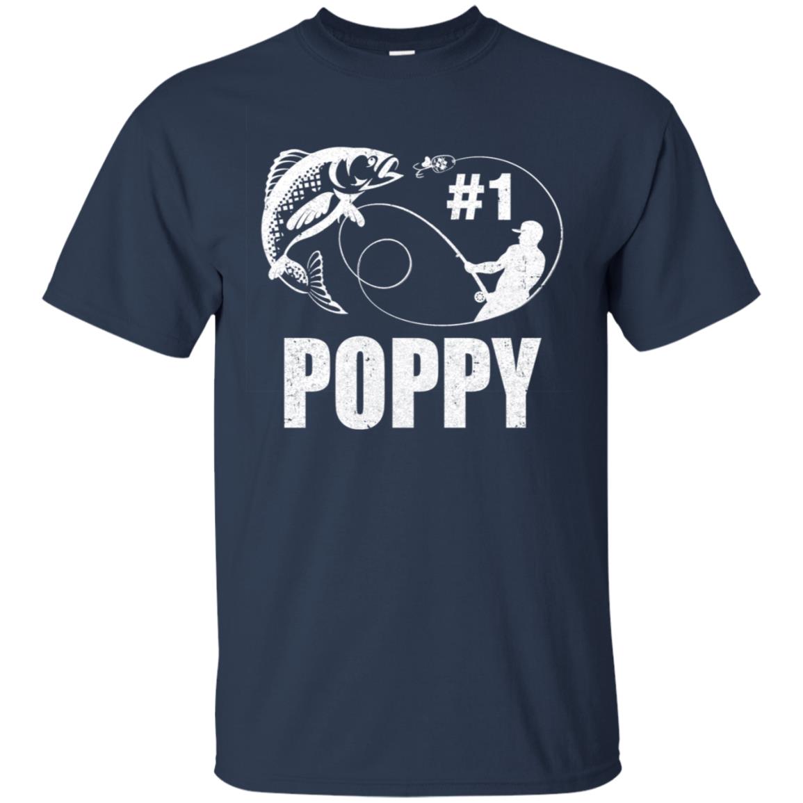 #1 Poppy Fishing Fisherman Best Fathers Day Gift T-Shirt & Hoodie | Teecentury.com