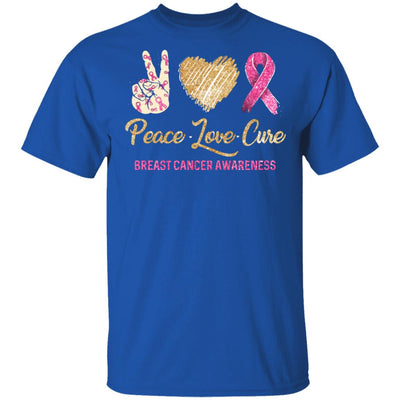 Peace Love Cure Breast Cancer Awareness T-Shirt & Hoodie | Teecentury.com