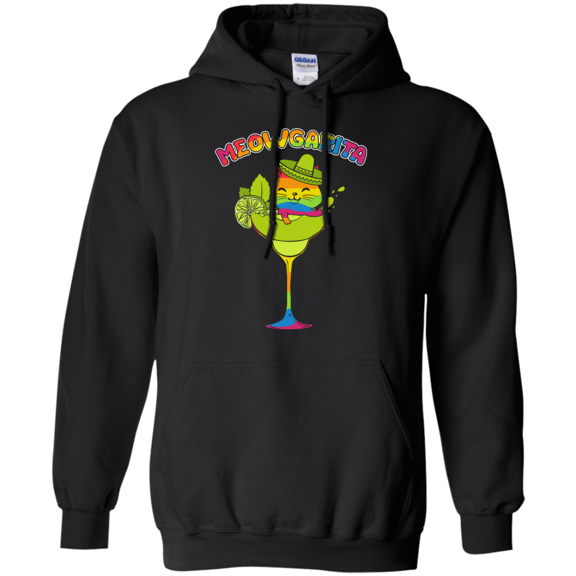Rainbow Meowgarita Margarita Cat Lover T-Shirt & Hoodie | Teecentury.com