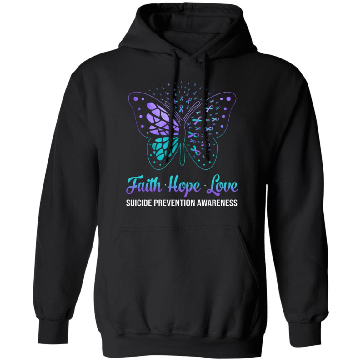 Faith Hope Love Butterfly Suicide Prevention Awareness T-Shirt & Hoodie | Teecentury.com