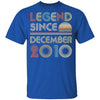 Legend Since December 2010 Vintage 12th Birthday Gifts Youth Youth Shirt | Teecentury.com
