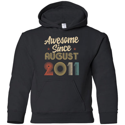 Awesome Since August 2011 Vintage 11th Birthday Gifts Youth Youth Shirt | Teecentury.com