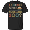 Legend Since November 2009 Vintage 13th Birthday Gifts Youth Youth Shirt | Teecentury.com