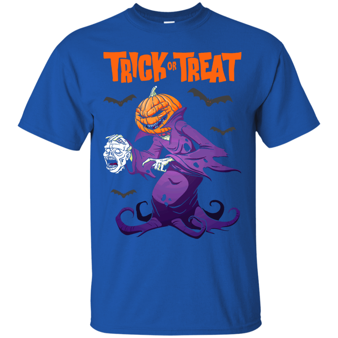 Trick Or Treat Pumpkin Zombie Halloween T-Shirt & Hoodie | Teecentury.com
