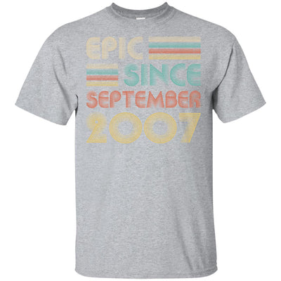 Epic Since September 2007 15th Birthday Gift 15 Yrs Old T-Shirt & Hoodie | Teecentury.com