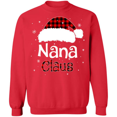Santa Nana Claus Red Plaid Family Pajamas Christmas Gift T-Shirt & Sweatshirt | Teecentury.com
