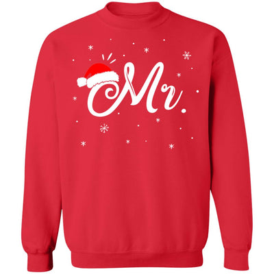 Funny Christmas Couple Matching Mr And Mrs Santa Hat Gift T-Shirt & Sweatshirt | Teecentury.com