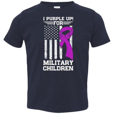 I Purple Up For Military Children Kid Child Gifts Youth Youth Shirt | Teecentury.com