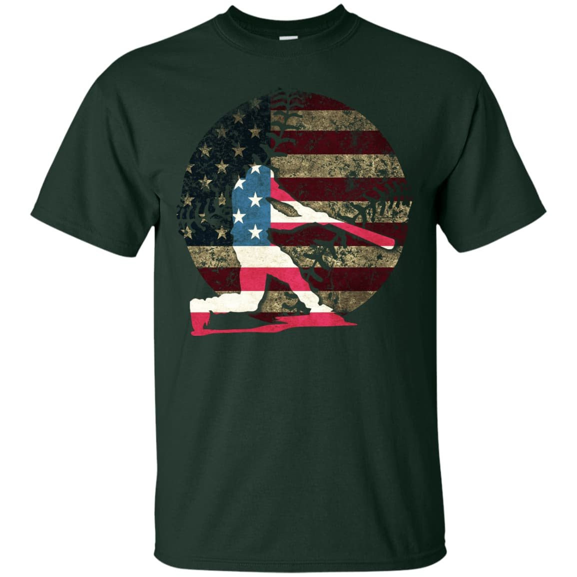 Hitter Baseball America Flag T-Shirt & Hoodie | Teecentury.com