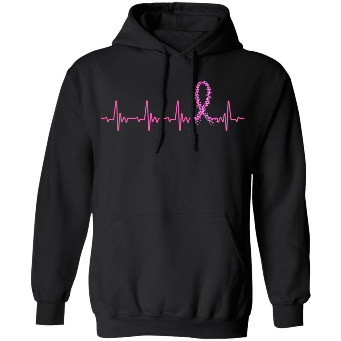 Breast Cancer Awareness Pink Ribbon Heartbeat T-Shirt & Hoodie | Teecentury.com