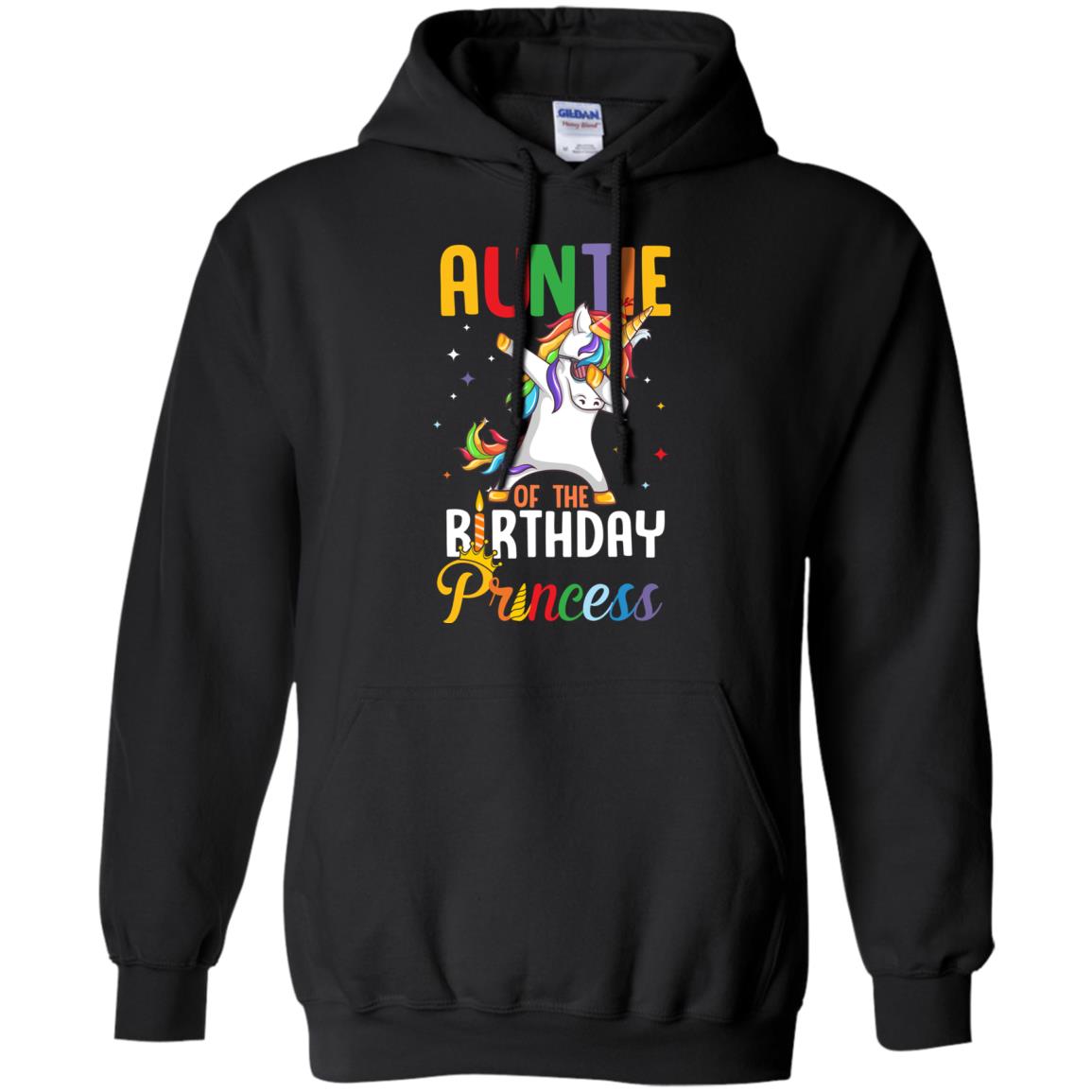 Auntie Of The Birthday Girl Dabbing Unicorn Party T-Shirt & Hoodie | Teecentury.com