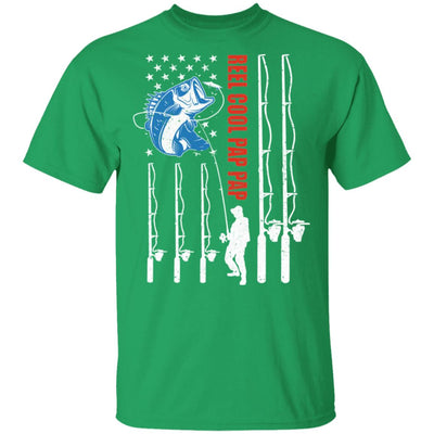 Reel Cool Pap Pap American Flag Fish Fishing Fathers Day T-Shirt & Hoodie | Teecentury.com