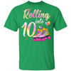 10 Years Old Birthday Girls Roller Skates 80's 10th Birthday Youth Youth Shirt | Teecentury.com