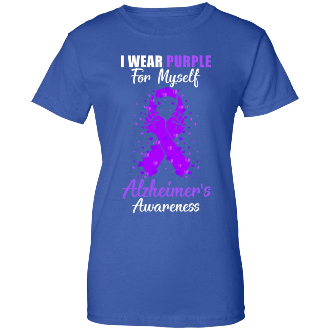 I Wear Purple For Myself Support Alzheimer's Awareness T-Shirt & Hoodie | Teecentury.com
