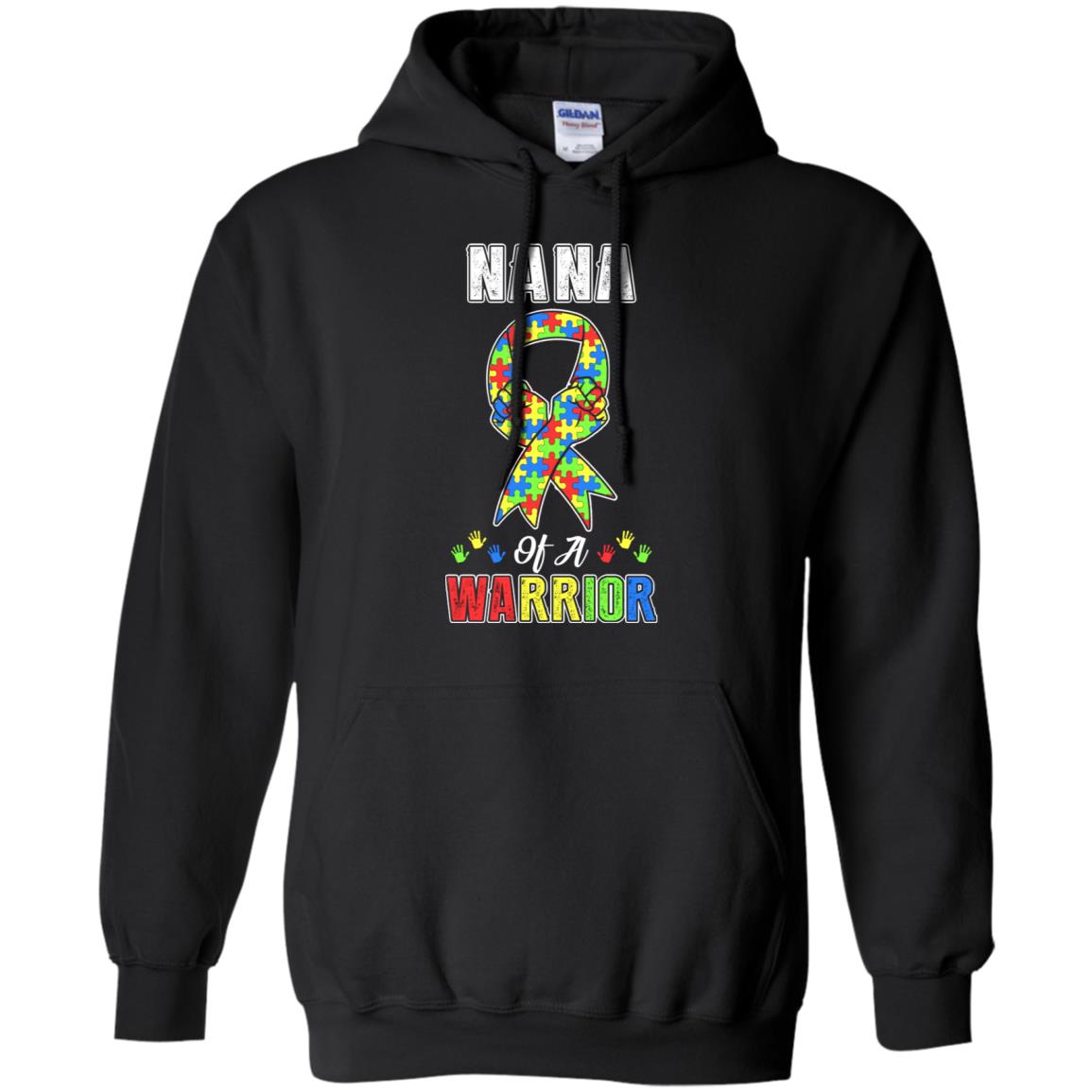 Nana Of A Warrior Support Autism Awareness Gift T-Shirt & Hoodie | Teecentury.com
