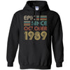 Epic Since October 1989 33th Birthday Gift 33 Yrs Old T-Shirt & Hoodie | Teecentury.com