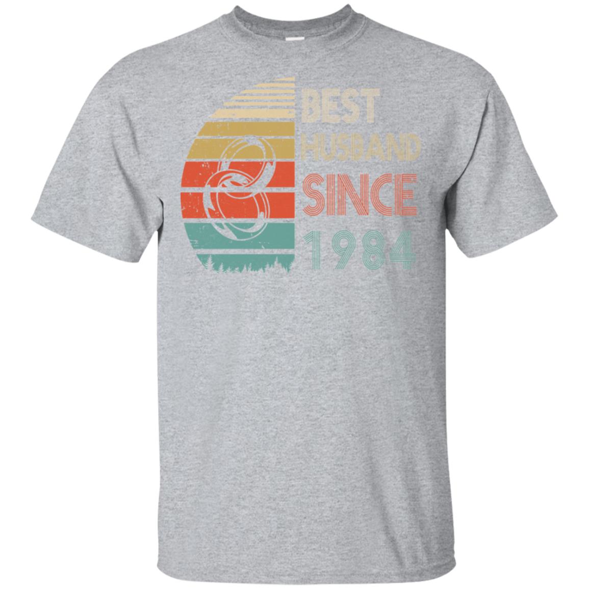 38th Wedding Anniversary Gifts Best Husband Since 1984 T-Shirt & Hoodie | Teecentury.com