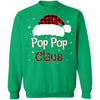 Santa Pop Pop Claus Red Plaid Family Pajamas Christmas Gift T-Shirt & Sweatshirt | Teecentury.com