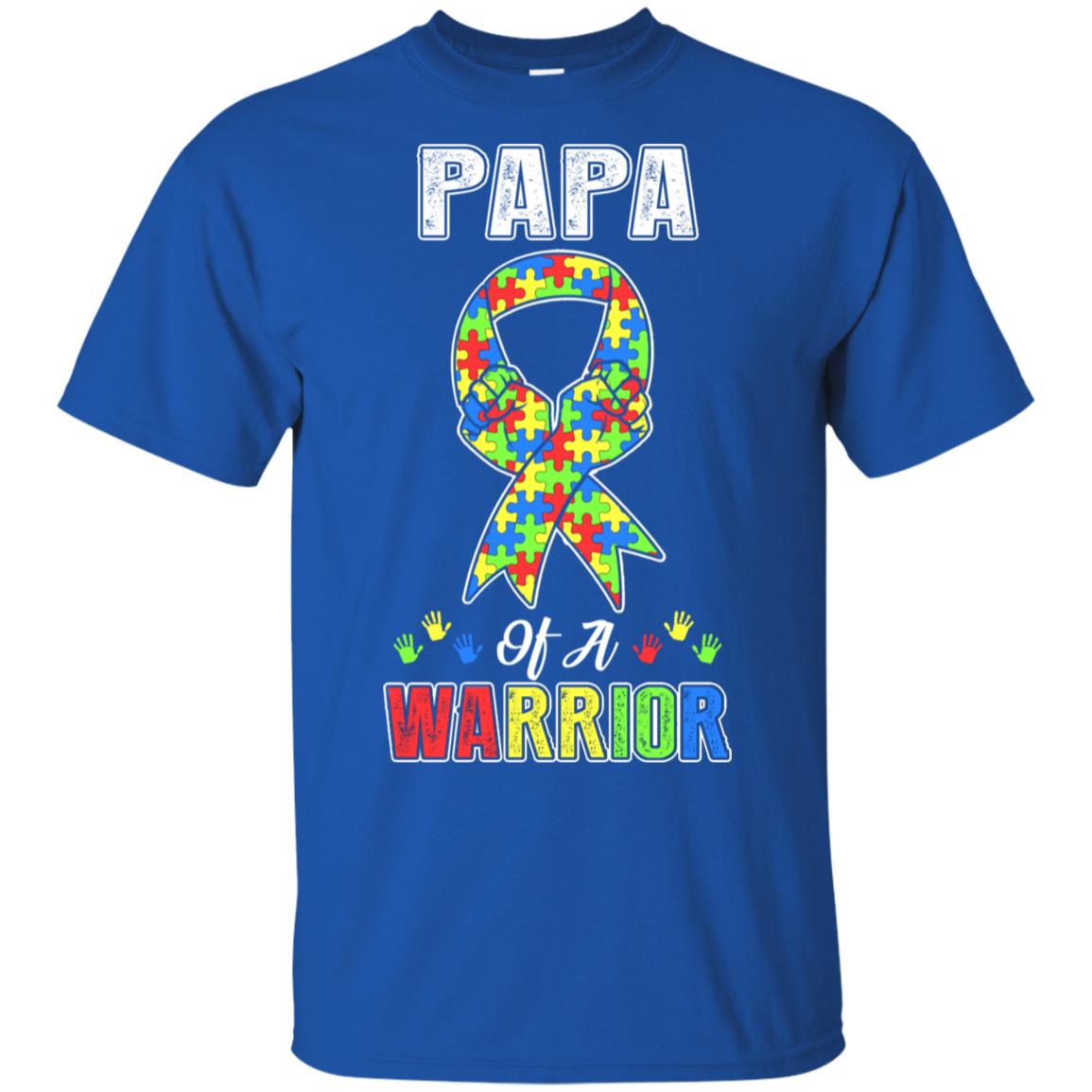 Papa Of A Warrior Support Autism Awareness Gift T-Shirt & Hoodie | Teecentury.com